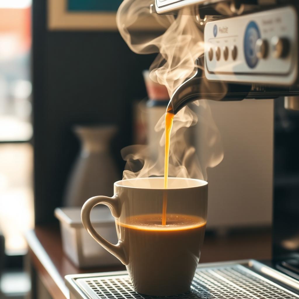 Fresh brewed coffee